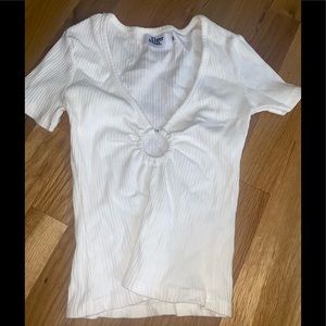 Cute white tiger mist top never worn